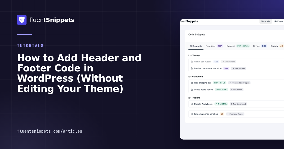 Cover illustration for How to Add Header and Footer Code in WordPress (Without Editing Your Theme)